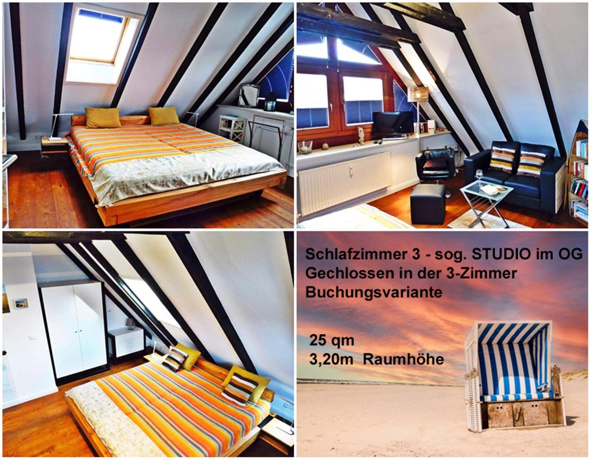 3-Zimmer-Ferienwohnung Deichwiese Westerland 1-3 Personen Buitenkant foto